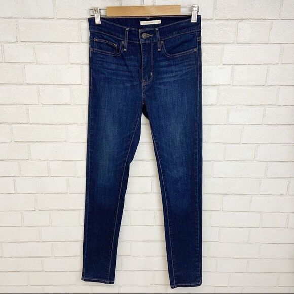 Levi Dark Wash "Slimming Skinny" HiRise Jean V9 - Picture 1 of 6